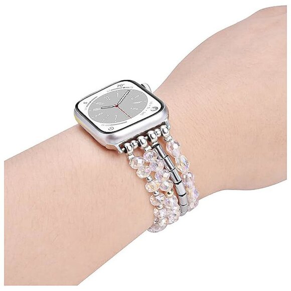 Bracelet Compatible with Apple Watch Band 38mm 40mm 41mm Women, Clear - Picture 5 of 6